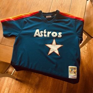 Houston Astros - Mitchell & Ness - Navy Blue - Large - (Craig Biggio) Jersey